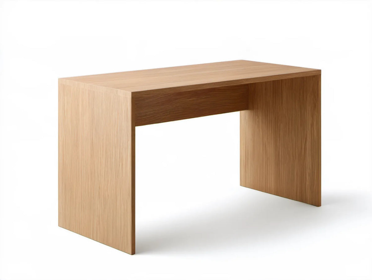 Biurko minimalistyczne z płyty MDF w kolorze jasnego dębu, 120 × 60 × 75 cm