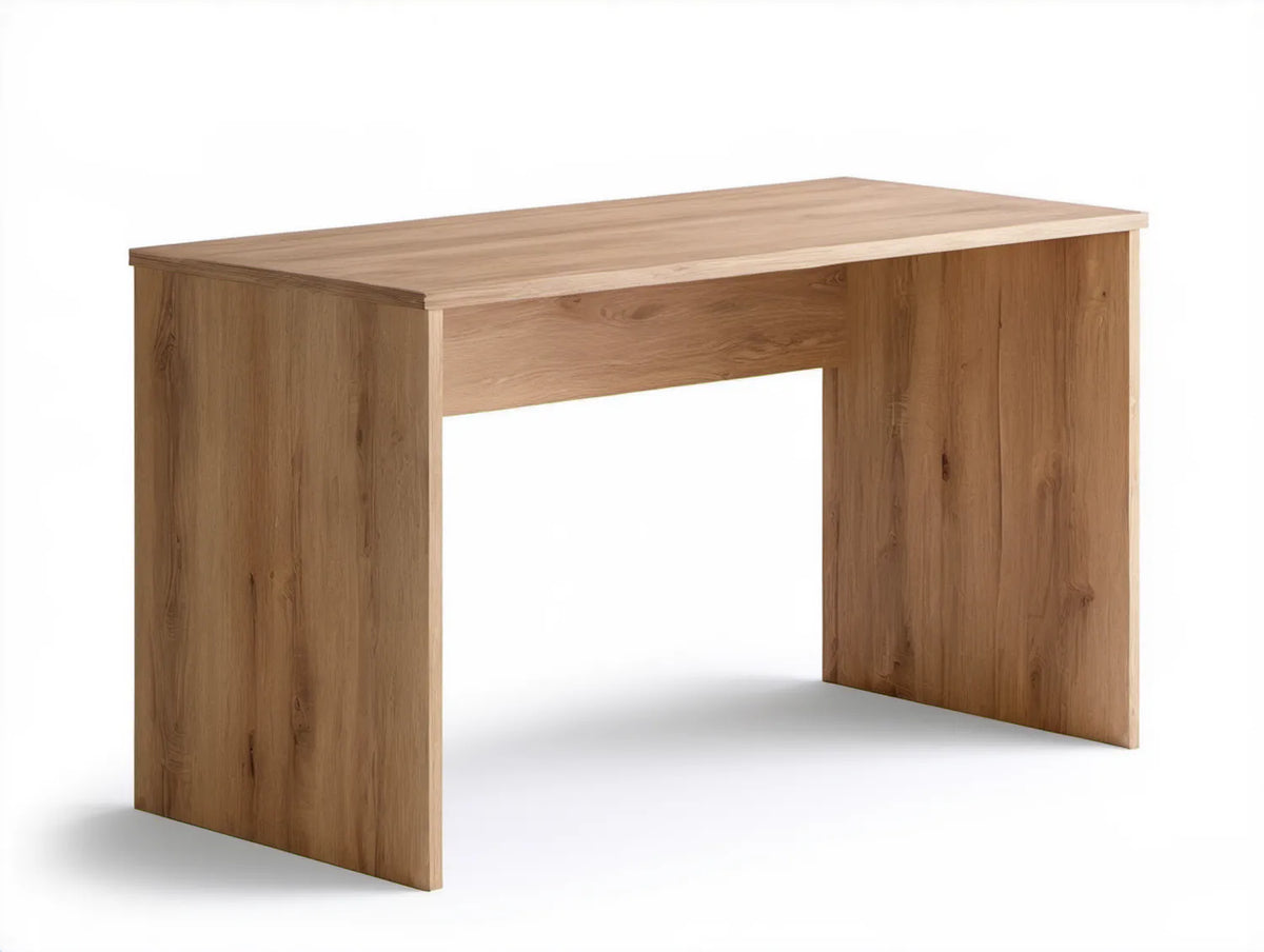 Biurko komputerowe z laminowanej płyty wiórowej, Dąb naturalny, 120 x 60 x 75 cm