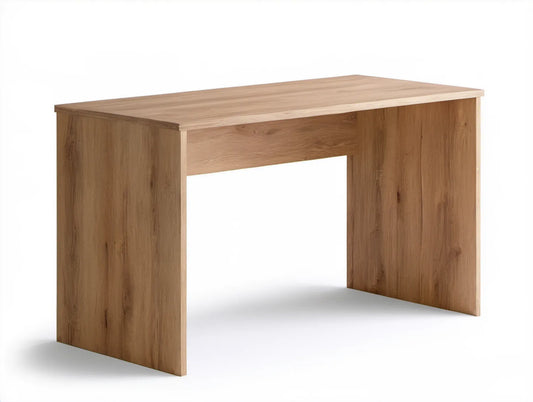 Biurko komputerowe z laminowanej płyty wiórowej, Dąb naturalny, 120 x 60 x 75 cm